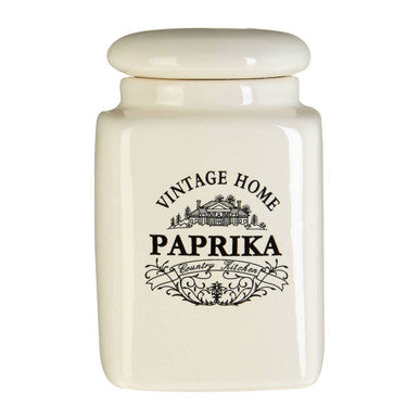 Set of Six Cream Spice Jars | Vintage Home