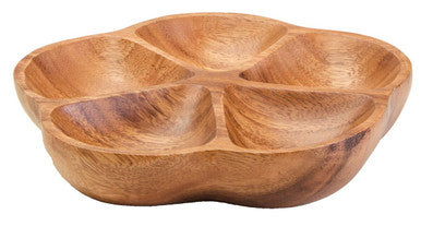 Acacia Five Section Flower Serving Dish | Kora