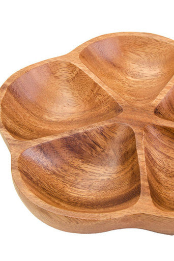 Acacia Five Section Flower Serving Dish | Kora