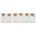 Set of 6 Square Small Glass Jars | Tromso